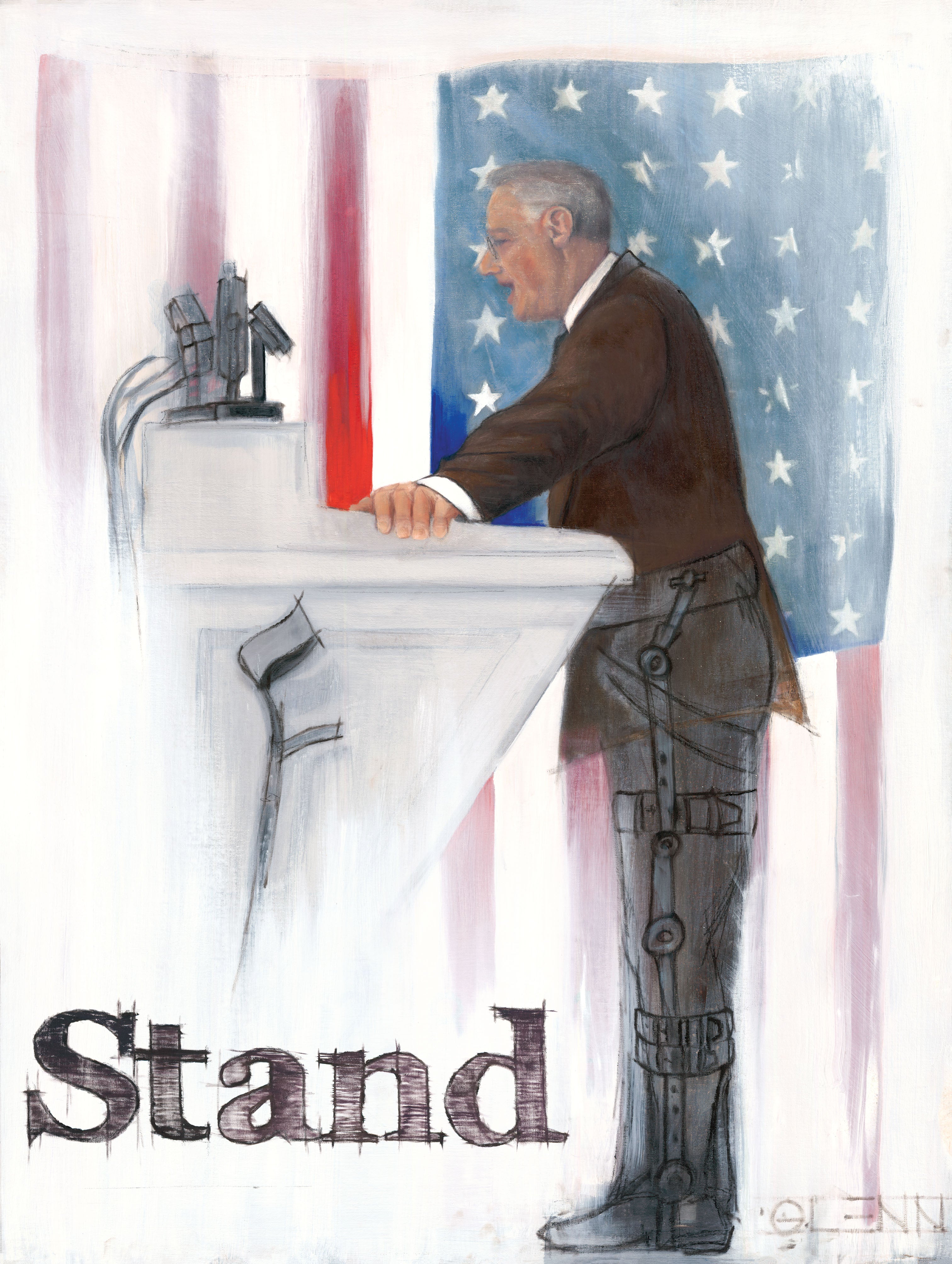 President Franklin D. Roosevelt delivering his Day of Infamy speech, giclée art print by Glenn Beck