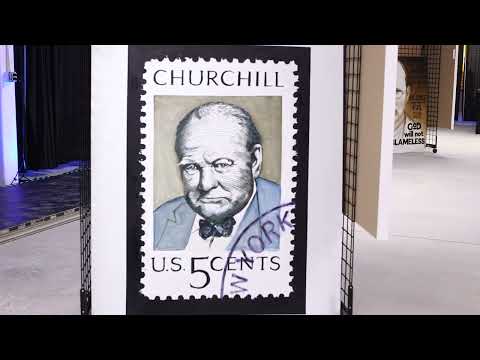Video of Glenn Beck discussing his Churchill Stamp artwork