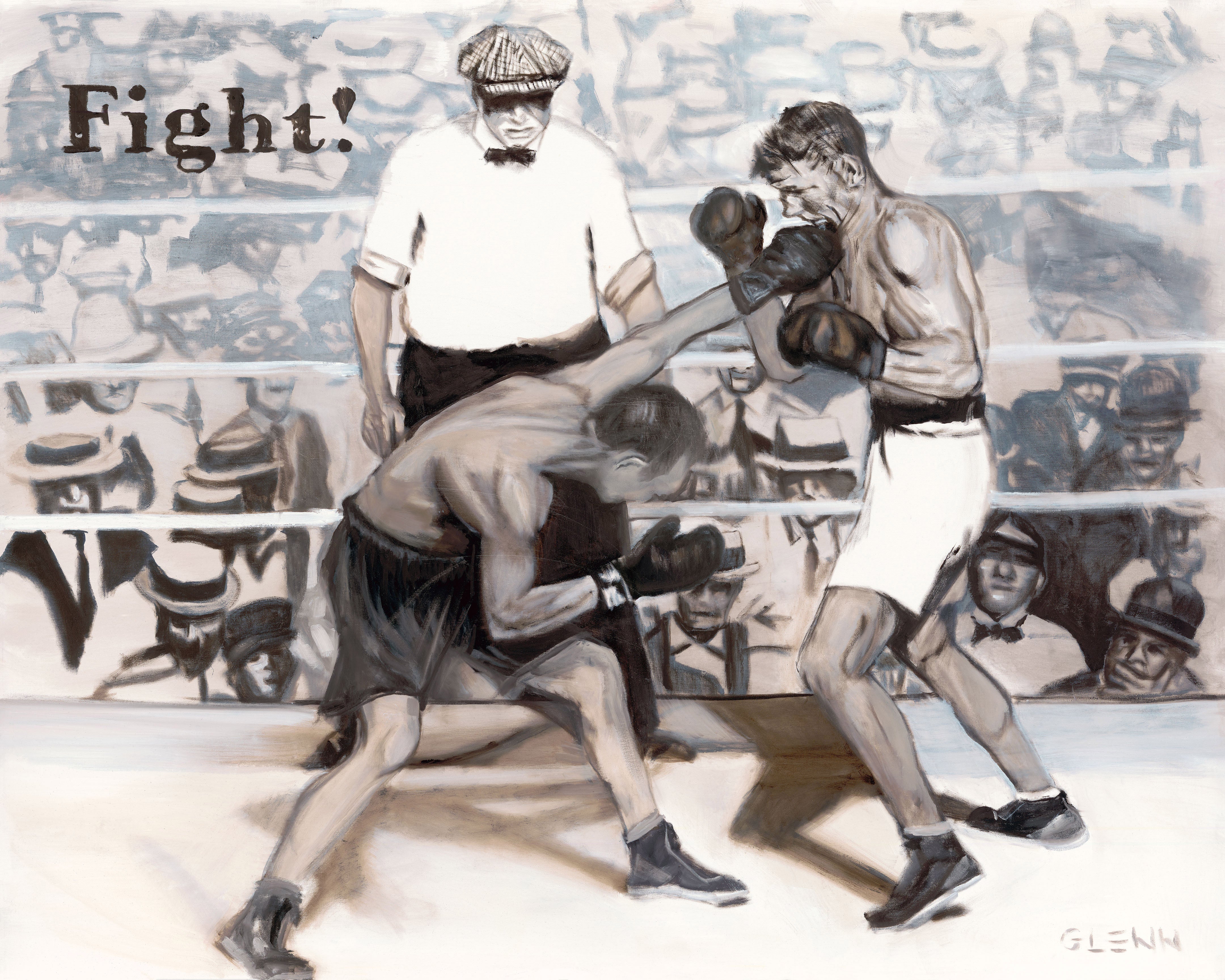Dempsey vs Gibbons boxing print by Glenn Beck