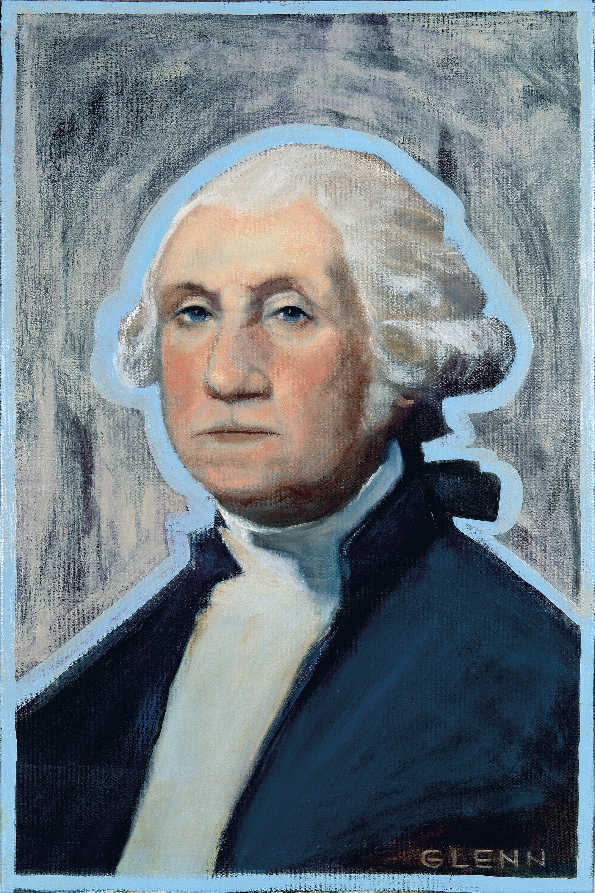 George Washington painting “Happy But Never Smiling” art print by Glenn Beck, 24×36